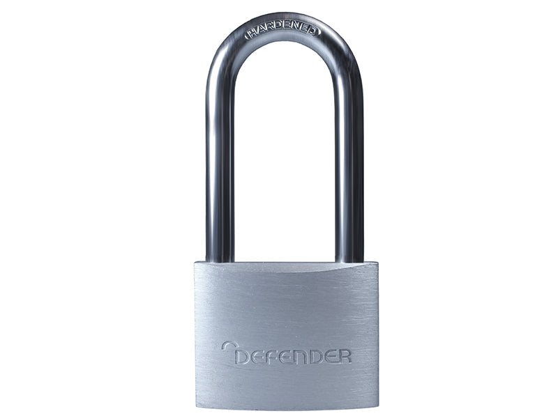 Aluminium Padlock Long Shackle 40mm, DEFENDER