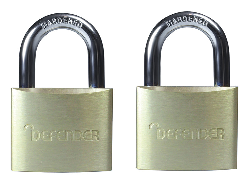 Aluminium Padlock Twin Pack 40mm, DEFENDER