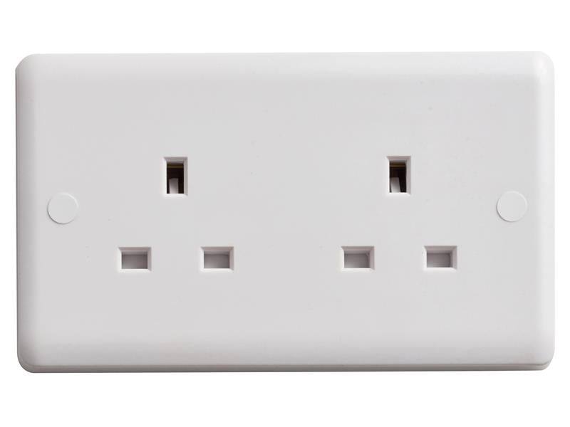 Unswitched Socket 2-Gang 13A, Deta Vimark