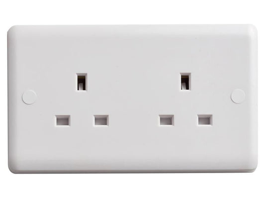 Unswitched Socket 2-Gang 13A, Deta Vimark