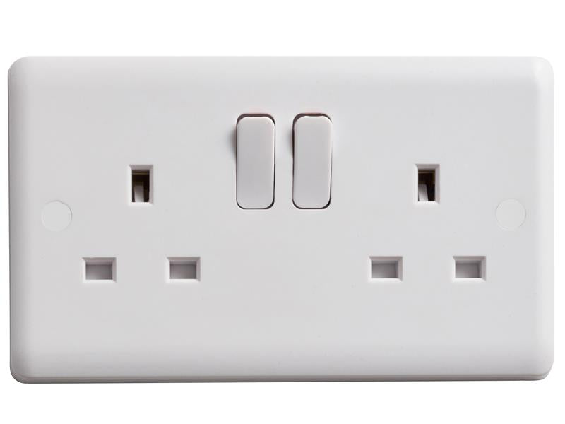 Switched Socket 2-Gang 13A, Deta Vimark