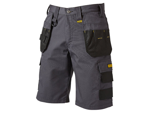 Cheverley Lightweight Grey Polycotton Shorts Waist 40in, DEWALT