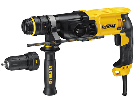 D25134K SDS Plus 3 Mode QCC Hammer Drill 800W 240V, DEWALT