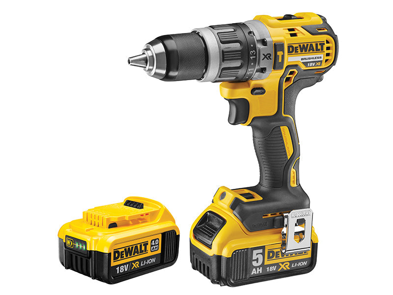 DCD796P2 XR Brushless Combi Drill 18V 2 x 5.0Ah Li-ion, DEWALT