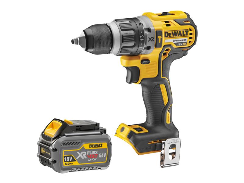 DCD796T1T Brushless Combi Drill 18V 1 x 6.0/2.0Ah FlexVolt Li-ion, DEWALT