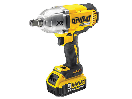 DCF899P2 XR 1/2in Brushless High Torque Impact Wrench 18V 2 x 5.0Ah Li-ion, DEWALT