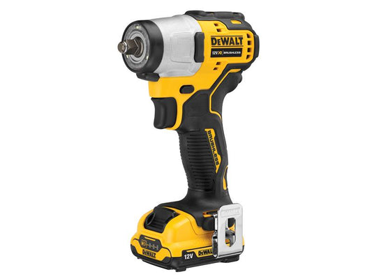 DCF902D2 XR Brushless Sub-Compact 3/8in Impact Wrench 12V 2 x 2.0Ah Li-ion, DEWALT