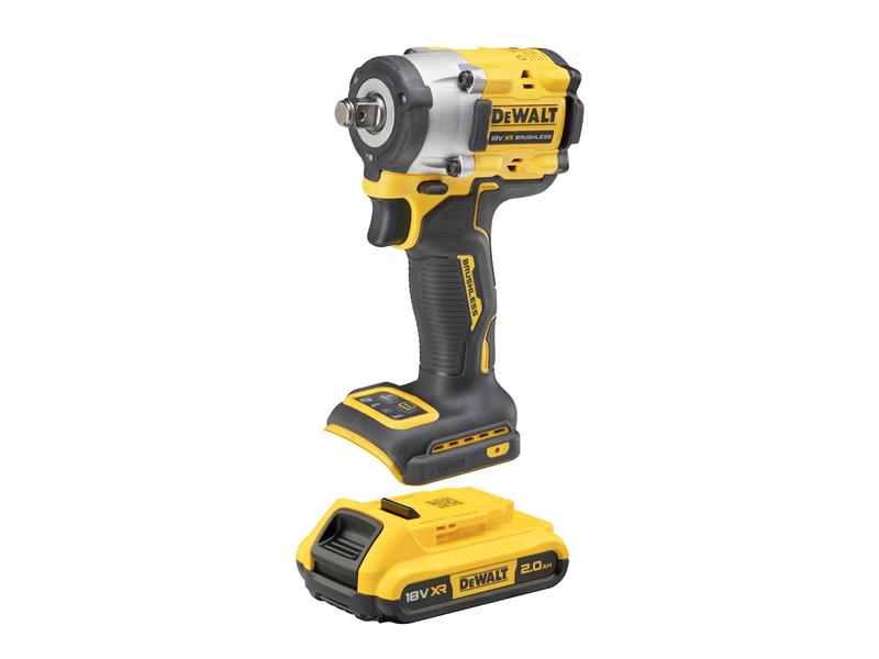 DCF921D2T XR BL 1/2in Impact Wrench 18V 2 x 2.0Ah Li-ion, DEWALT