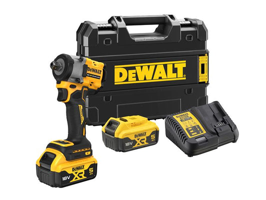 DCF922P2T XR BL 1/2in Impact Wrench 18V 2 x 5.0Ah Li-ion, DEWALT