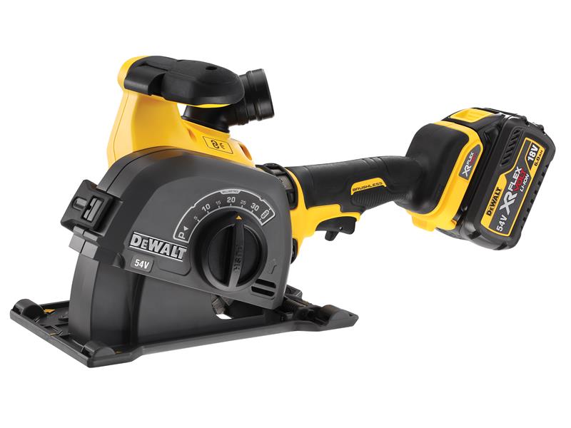 DCG200T2 XR FlexVolt Wall Chaser 125mm 54V 2 x 6.0Ah Li-ion, DEWALT