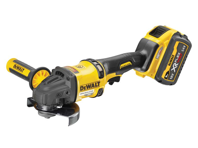 DCG418X2 XR FlexVolt Grinder 125mm 54V 2 x 3.0Ah Li-ion, DEWALT