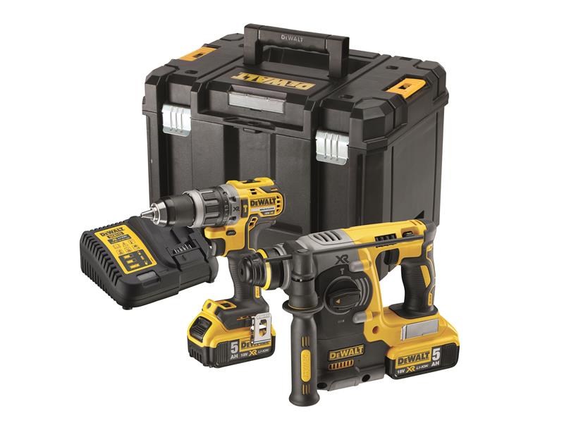 DCK207P2T XR Brushless Twin Pack 18V 2 x 5.0Ah Li-ion, DEWALT