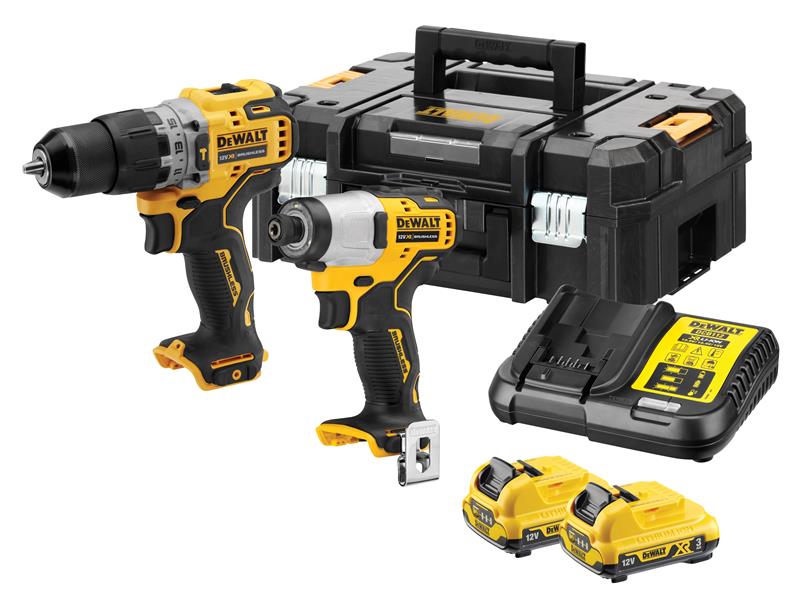 DCK2111L2T XR Brushless Sub-Compact Twin Pack 12V 2 x 3.0Ah Li-ion, DEWALT