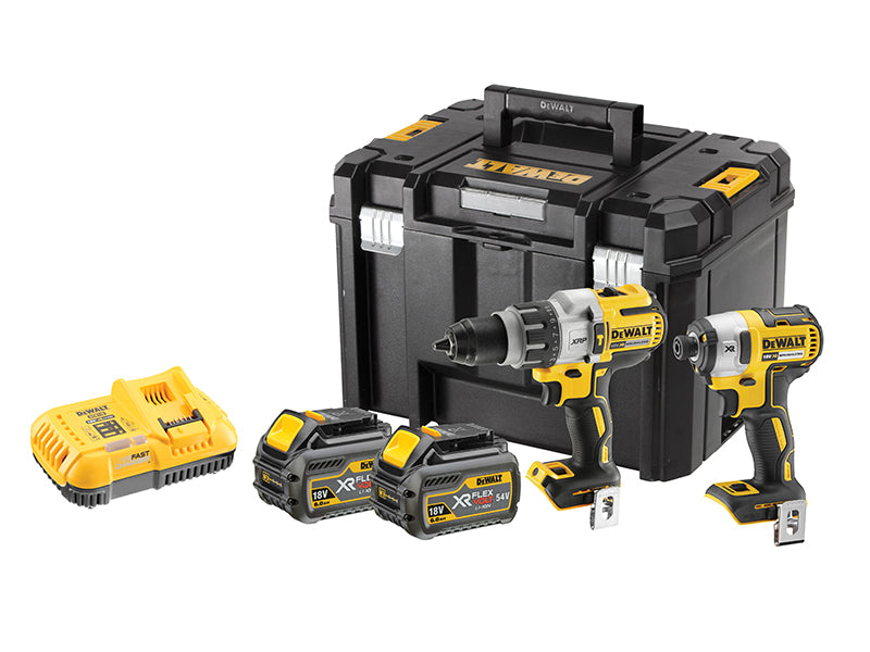 DCK276T2T FlexVolt XR Twin Pack 18V 2 x 18/54V 6.0/2.0Ah Li-ion, DEWALT