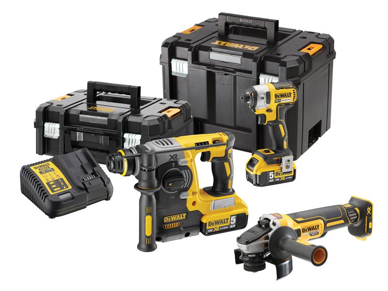 DCK305P2T XR Brushless Triple Kit 18V 2 x 5.0Ah Li-ion, DEWALT