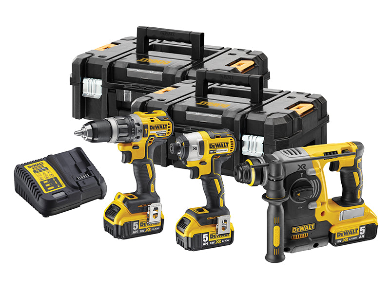 DCK368P3T XR Brushless Kit 18V 3 x 18V 5.0Ah Li-ion, DEWALT