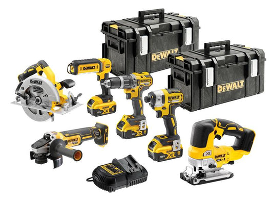 DCK663P3 XR Brushless 6 Piece Kit 18V 3 x 5.0Ah Li-ion, DEWALT