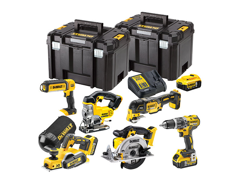 DCK665P3T XR Compact 6 Piece Woodworking Kit 18V 3 x 5.0Ah Li-ion, DEWALT