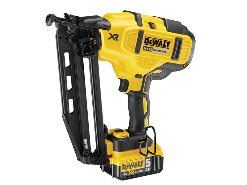 DCN660P2 Cordless XR Brushless Second Fix Nailer 18V 2 x 5.0Ah Li-ion, DEWALT