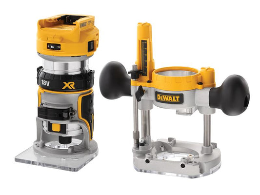 DCW604NT XR 1/4in Twin Base Router 18V Bare Unit, DEWALT