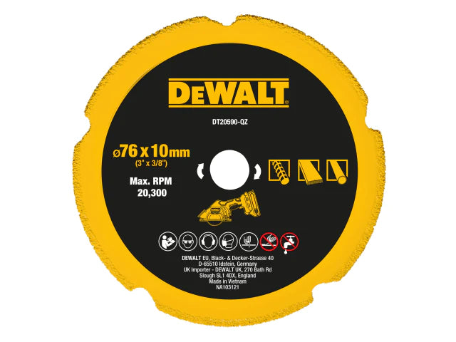 DT20590 Diamond Multi Material Blade 75mm, DEWALT