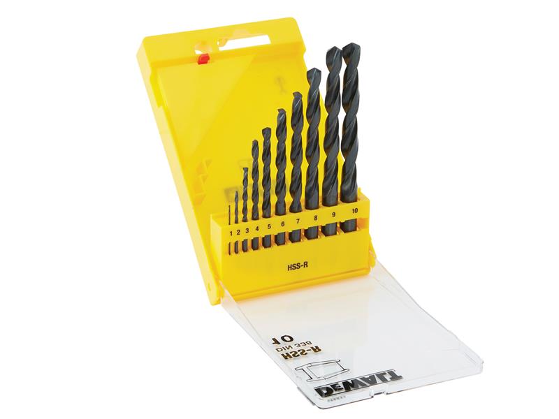 DT5911 HSS-R Jobber Drill Bit Set, 10 Piece, DEWALT