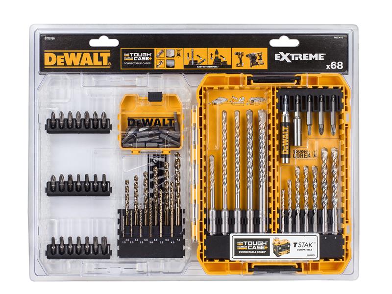 DT70760 Mixed Drill & Bit Set, 68 Piece, DEWALT