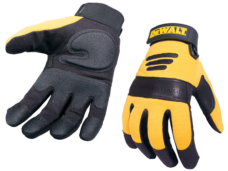 Synthetic Padded Leather Palm Gloves - Large, DEWALT