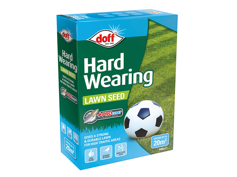 Hard Wearing Lawn Seed 500g, DOFF