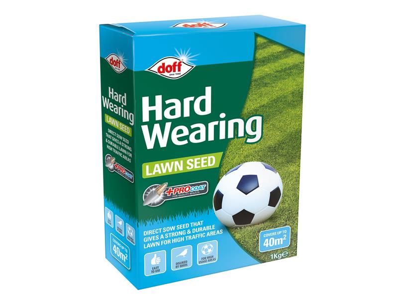 Hard Wearing Lawn Seed 1kg, DOFF