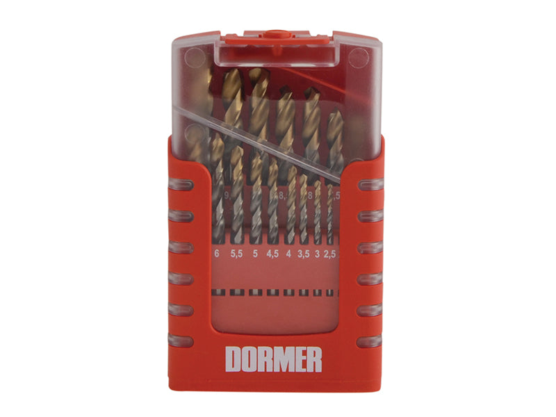 A095 Compact Set HSS TiN Drill Set of 19 1.0-10 x 0.5mm, Dormer