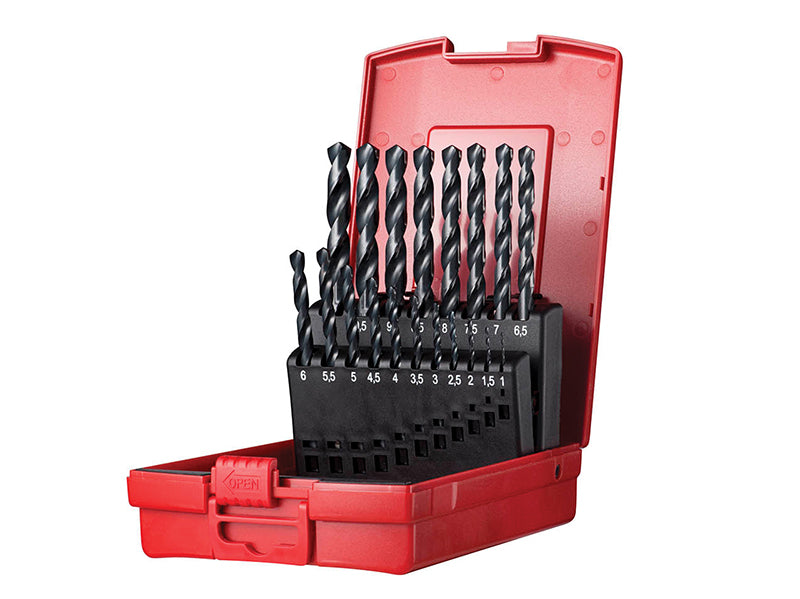 A190 No.201 Metric HSS Drill Set of 19 1.0-10.0 x 0.5mm, Dormer