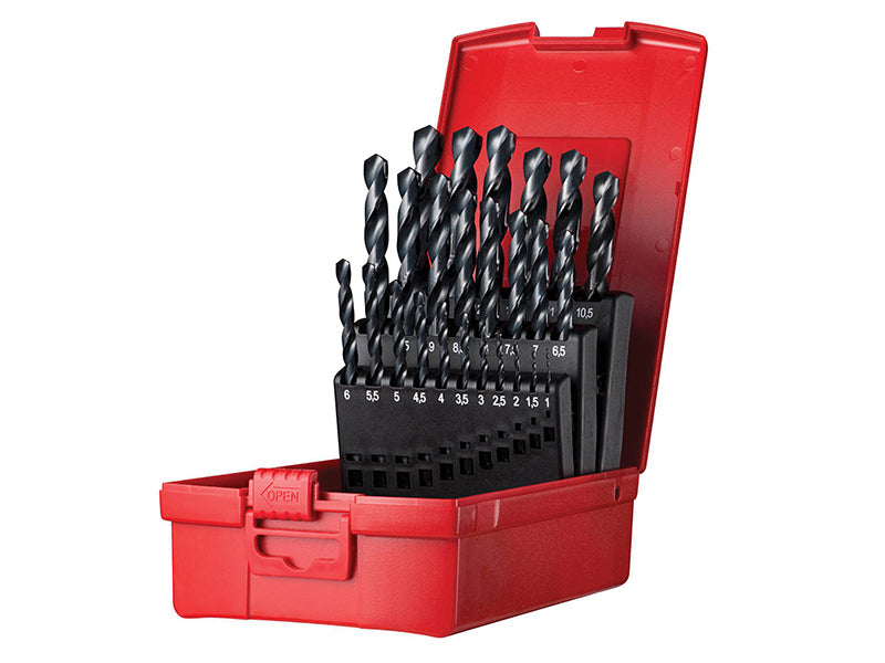 A190 No.204 Metric HSS Drill Set of 25 1.0-13.0 x 0.5mm, Dormer