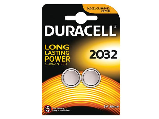 CR2032 Coin Lithium Battery (Pack 2), Duracell