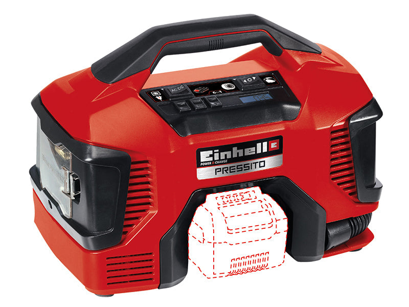 Pressito Hybrid Air Compressor 18V Bare Unit, Einhell