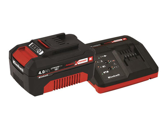 Power X-Change Battery & Charger Starter Kit 18V 1 x 4.0Ah Li-ion, Einhell