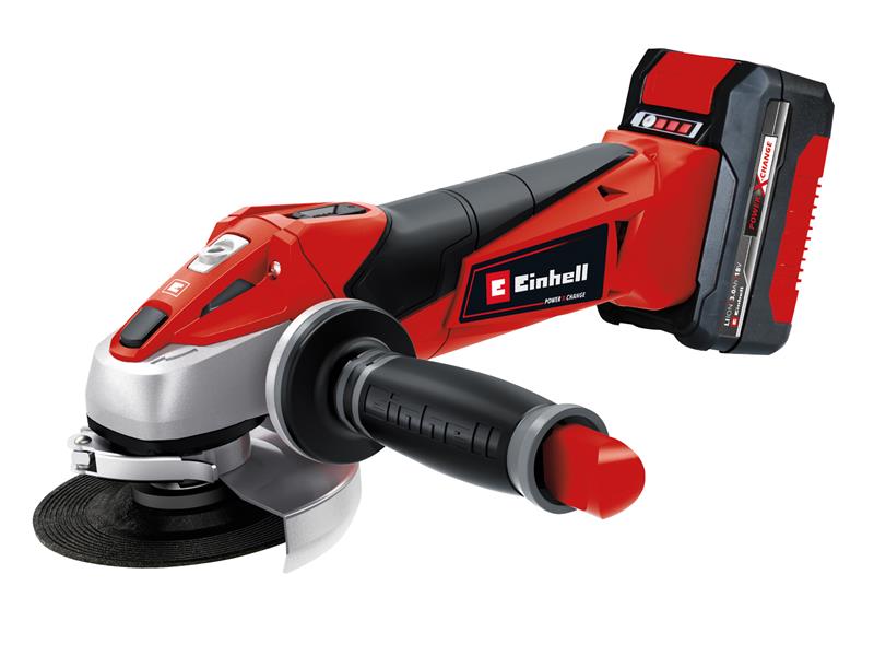 TE-AG 18 Li Power X-Change Angle Grinder 115mm 18V 1 x 3.0Ah Li-ion, Einhell