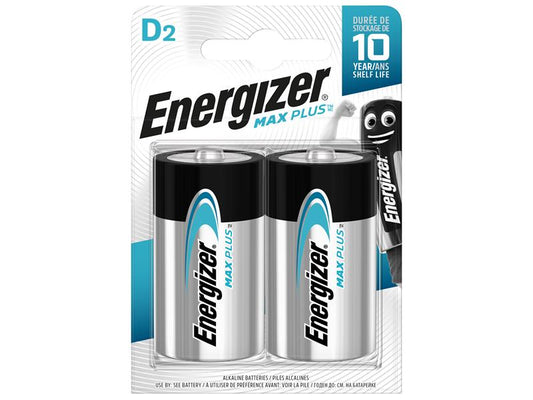 MAX PLUS™ D Alkaline Batteries (Pack 2), Energizer®