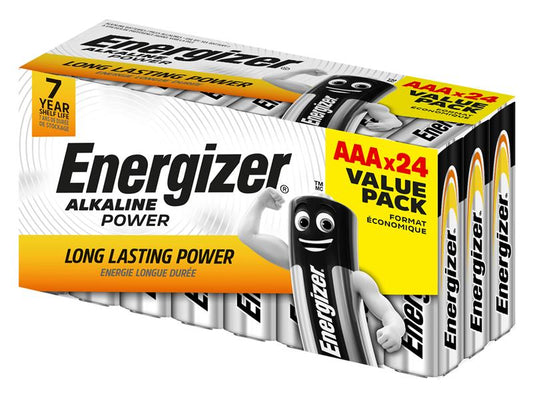 AAA Cell Alkaline Power Batteries (Pack 24), Energizer®