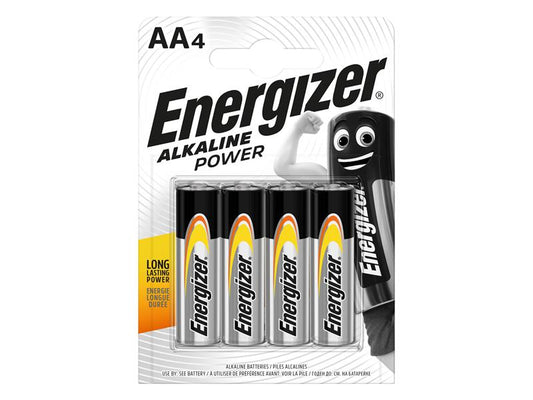 AA Cell Alkaline Power Batteries (Pack 4), Energizer®