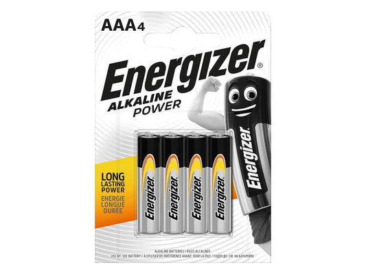 AAA Cell Alkaline Power Batteries (Pack 4), Energizer®