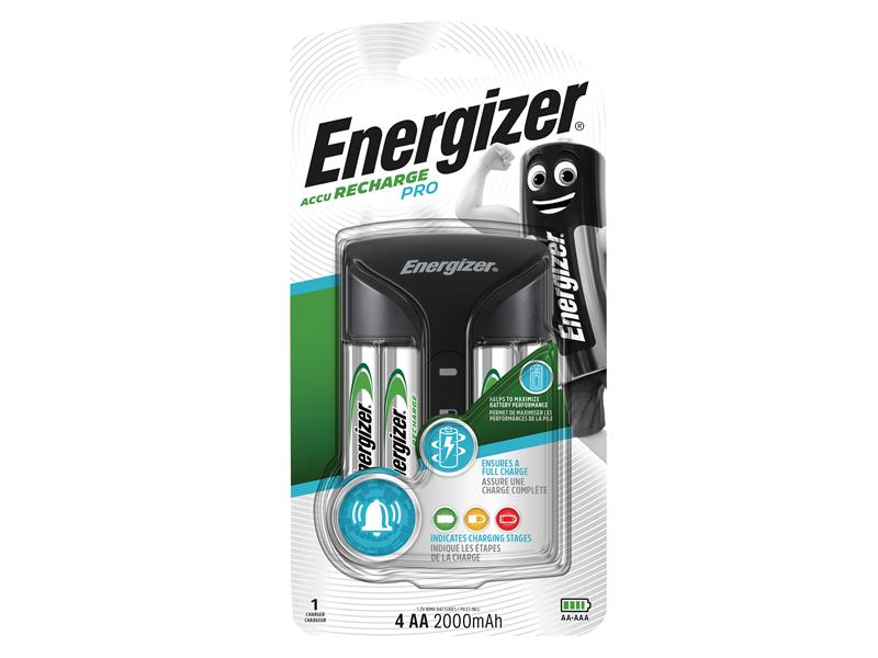 Pro Charger plus 4 x AA 2000 mAh Batteries, Energizer®