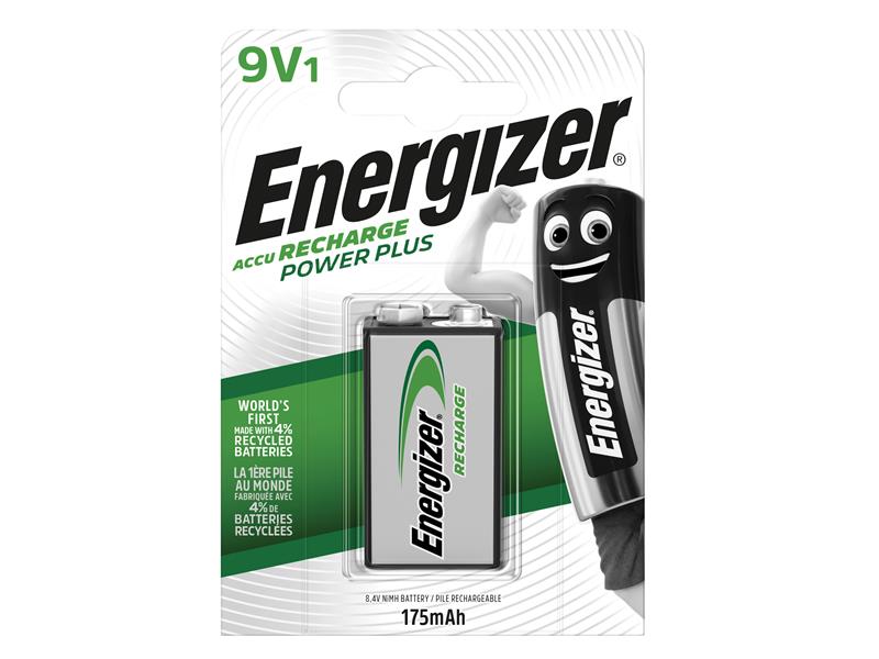 Recharge Power Plus 9V Battery R9V 175 mAh (Single), Energizer®