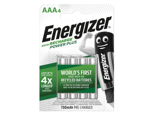 Recharge Universal AAA Batteries 700 mAh (Pack 4), Energizer®