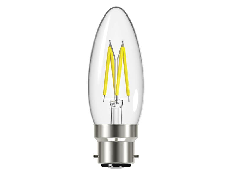 LED BC (B22) Candle Filament Non-Dimmable Bulb, Warm White 250 lm 2.3W, Energizer®