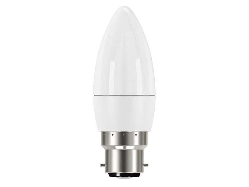 LED BC (B22) Opal Candle Non-Dimmable Bulb, Warm White 470 lm 5.2W, Energizer®