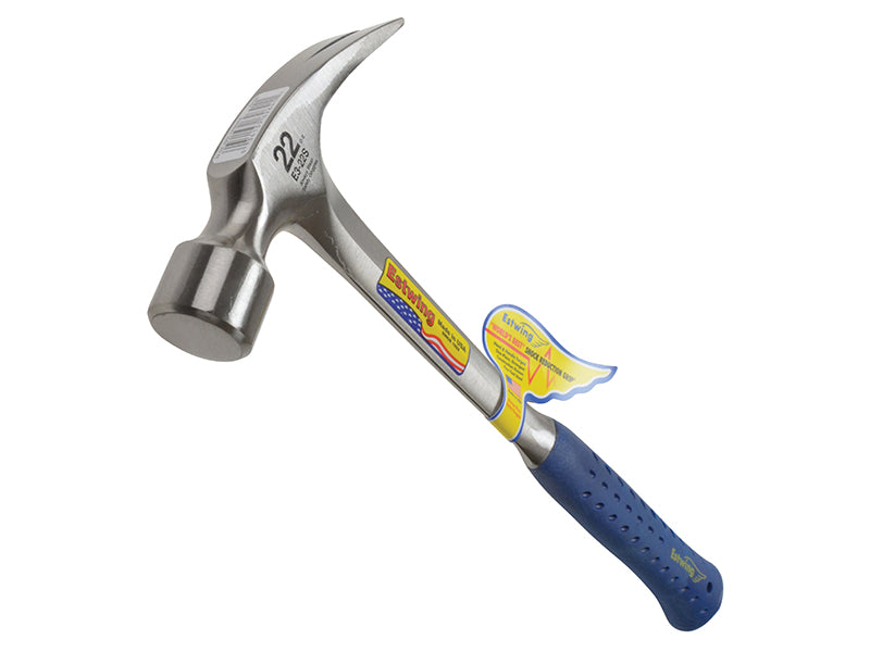 E3/22S Straight Claw Framing Hammer - Vinyl Grip 616g (22oz), Estwing