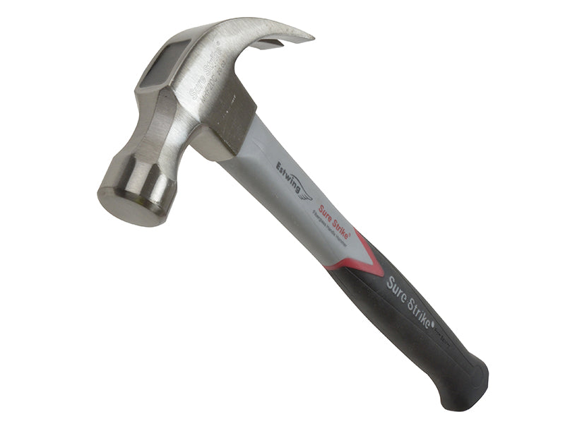 EMRF20C Surestrike Curved Claw Hammer Fibreglass Shaft 560g (20oz), Estwing