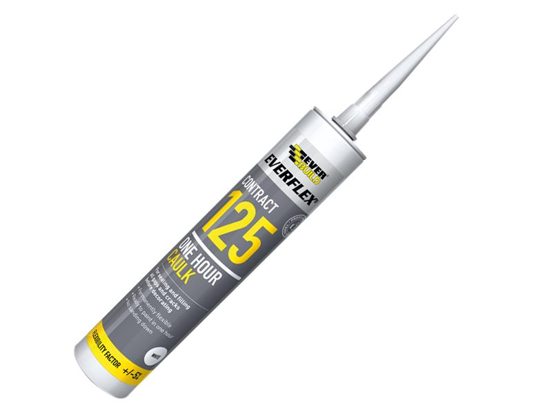 One Hour Caulk 125 Magnolia 310ml, Everbuild