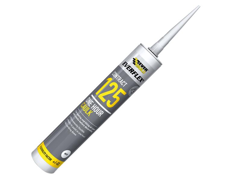 One Hour Caulk 125 White 380ml, Everbuild